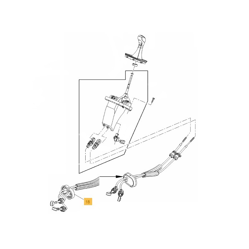 OE Manual Gear Selector Cables Vauxhall Zafira C F40 6 Speed