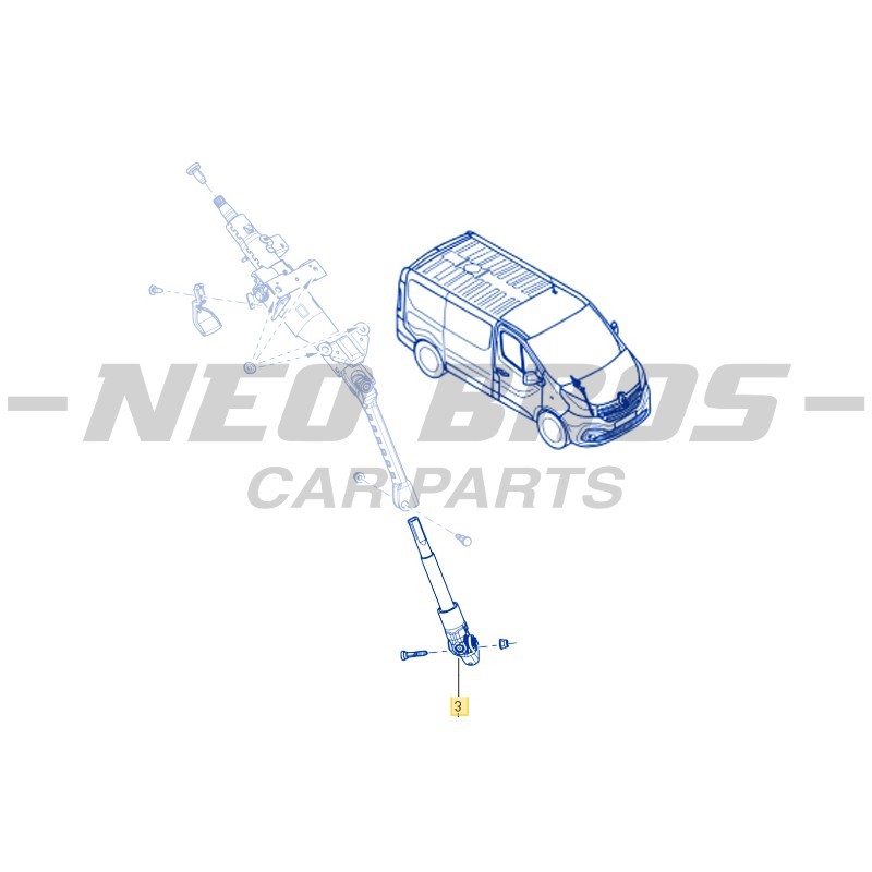 OE Steering Coupling Universal Joint UJ Renault Trafic 3 14- RHD 488201800R