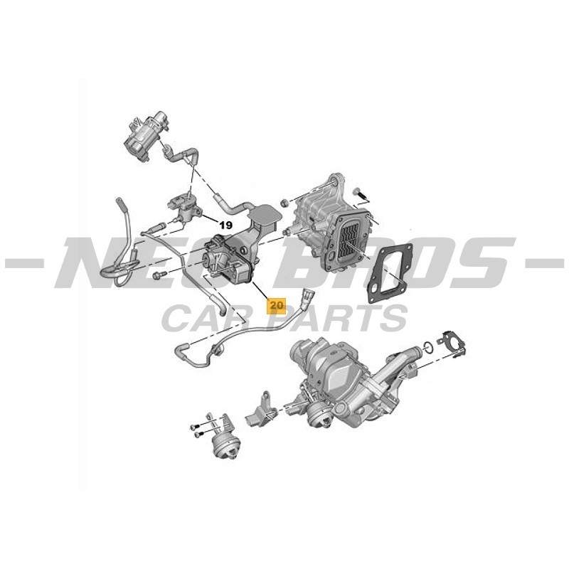 OE Vacuum Valve Reservoir, Citroen DS5 13-15 2.0 BlueHDi DW10F 9805069780