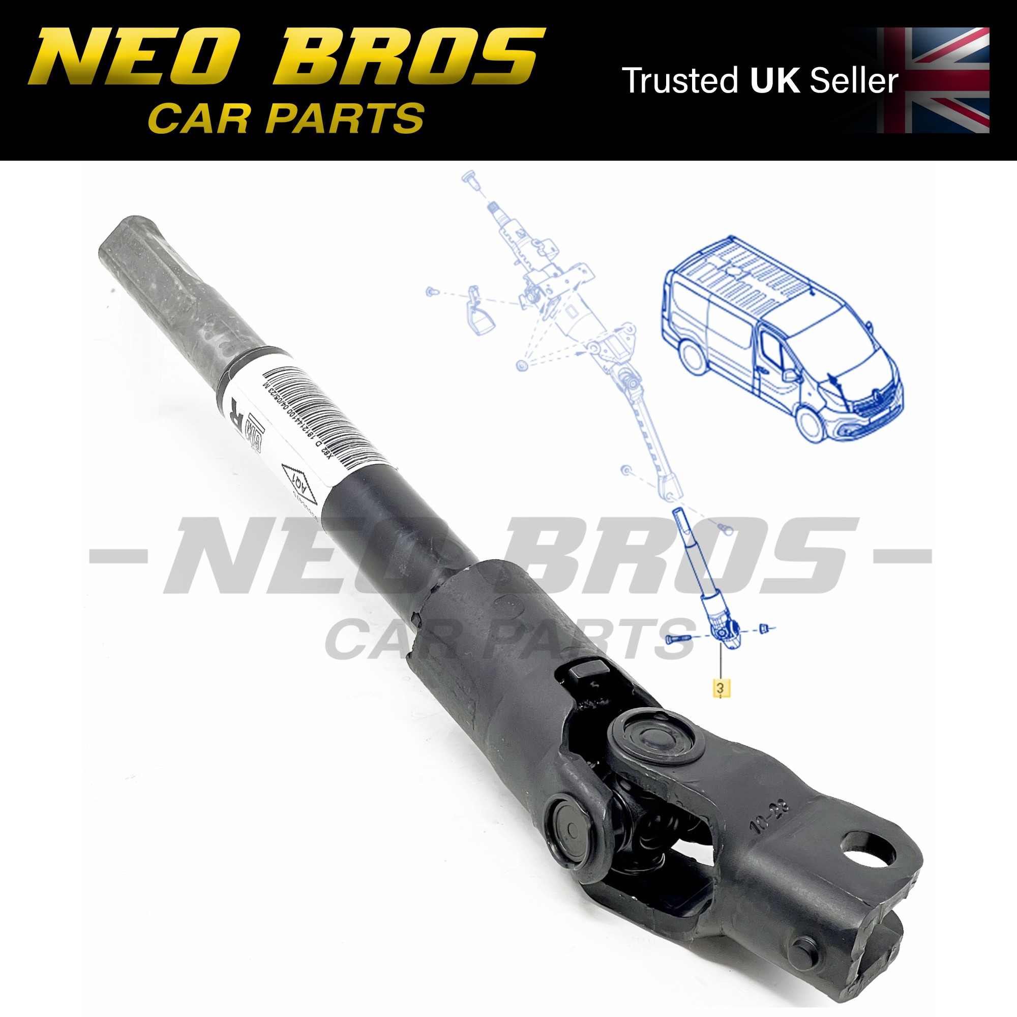 OE Steering Coupling Universal Joint UJ Renault Trafic 3 14- RHD 488201800R