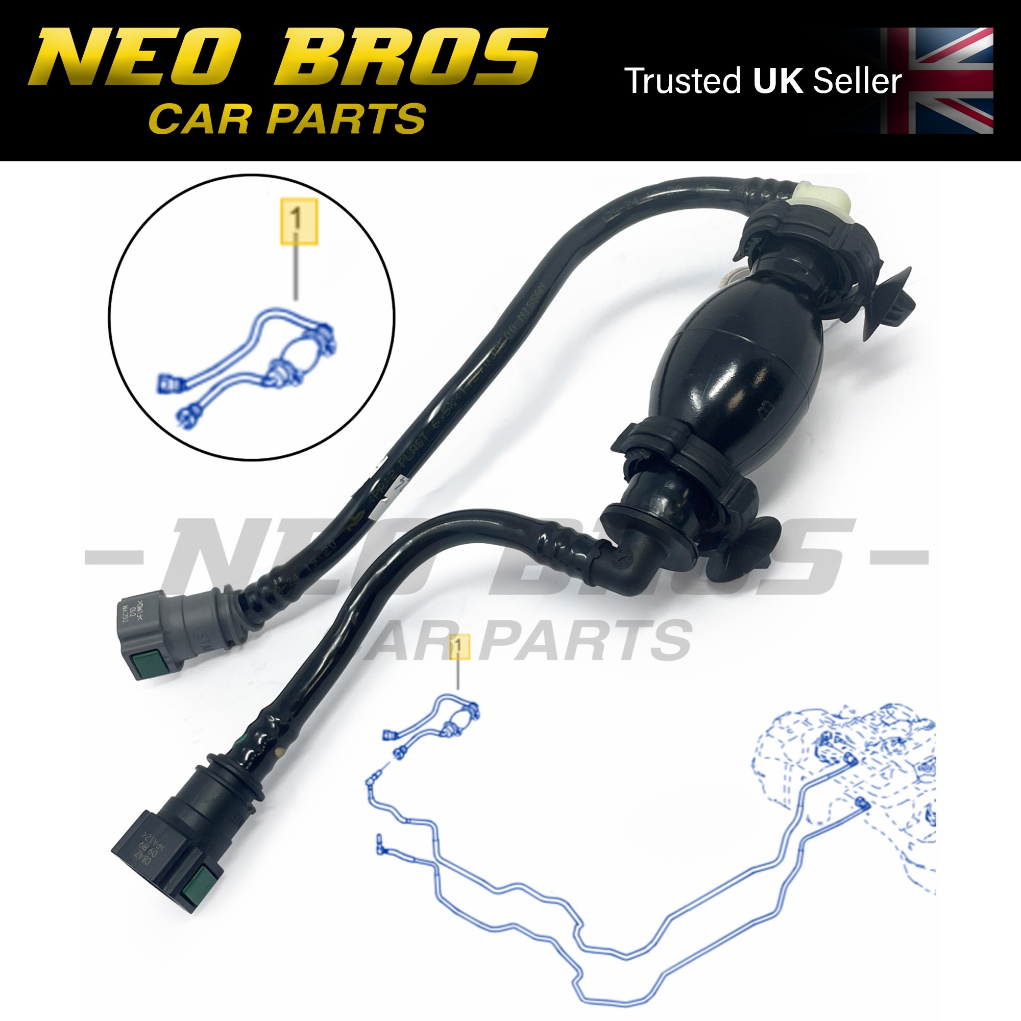 ORIGINAL EQUIPMENT Hand Diesel Fuel Pump Primer Nissan Qashqai 1.5