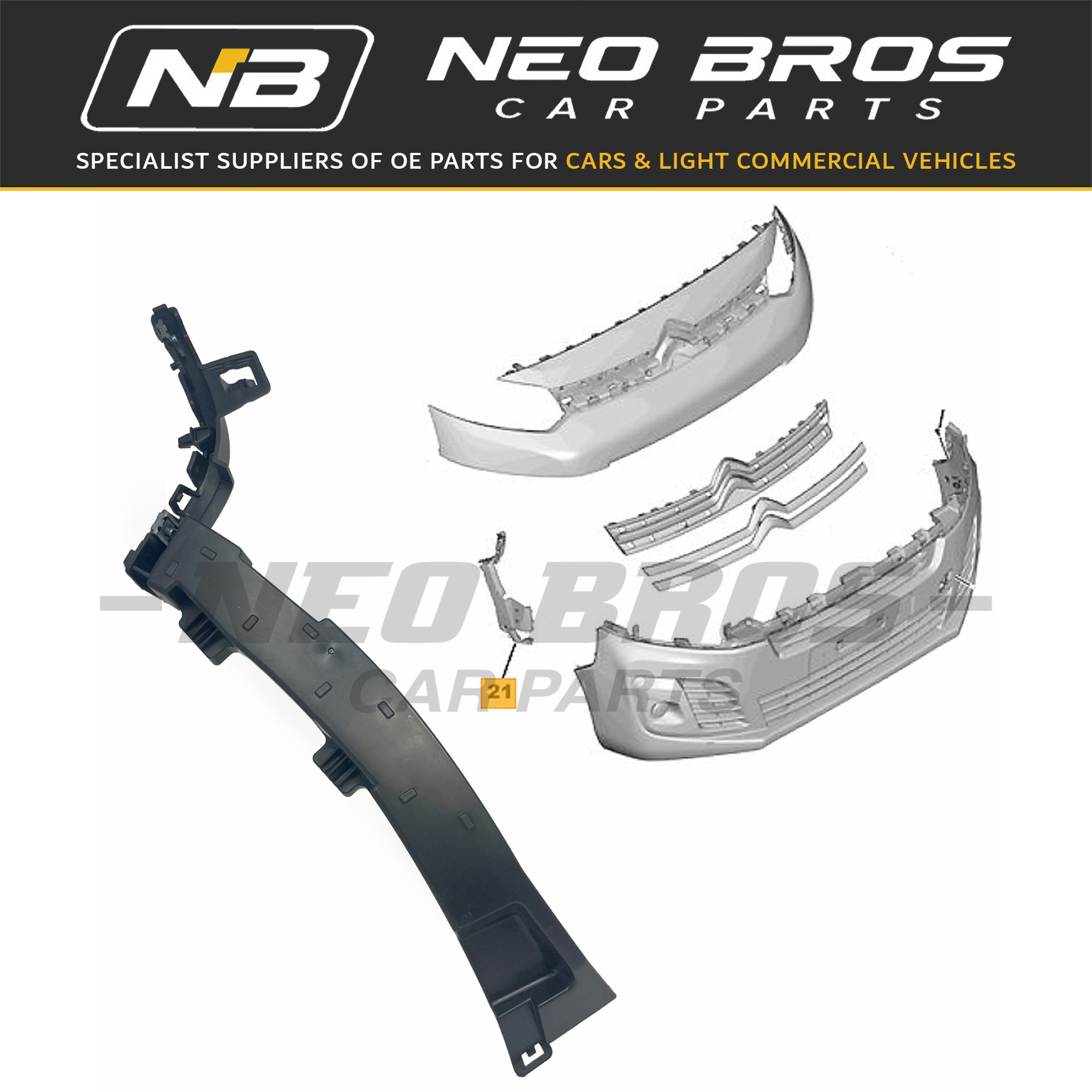 OE Front Right Bumper Mounting Guide Bracket, Citroen Dispatch 16- 1615049480 OE Front Right Bumper Mounting Guide Bracket, Citroen Dispatch 16- 1615049480