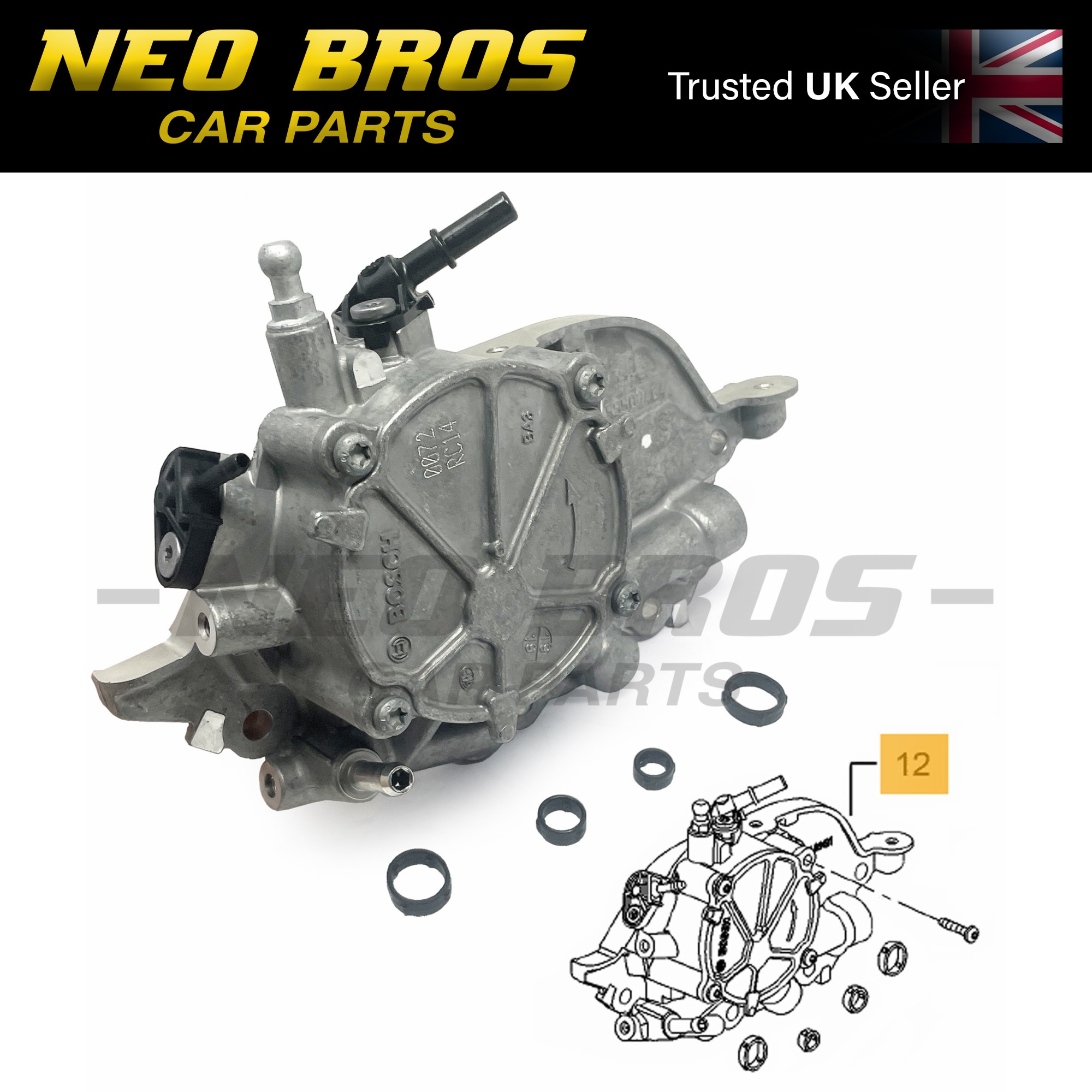 OE Brake Vacuum Pump, Vauxhall Zafira C 12-19 2.0 CDTi B20DTH