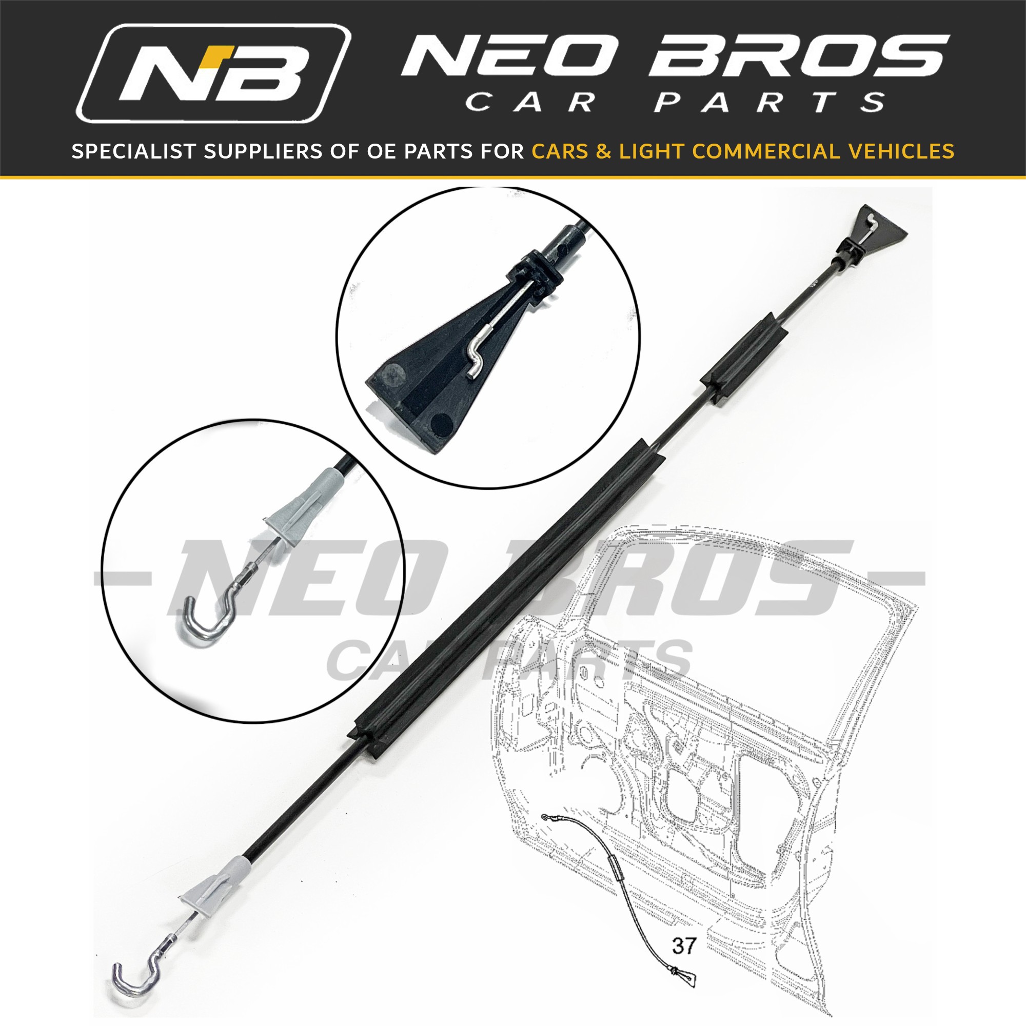DOOR RELEASE CONTROL CABLE HANDLE Vauxhall CORSA D 3 dr NEW 13186767 DOOR RELEASE CONTROL CABLE HANDLE Vauxhall CORSA D 3 dr NEW 13186767