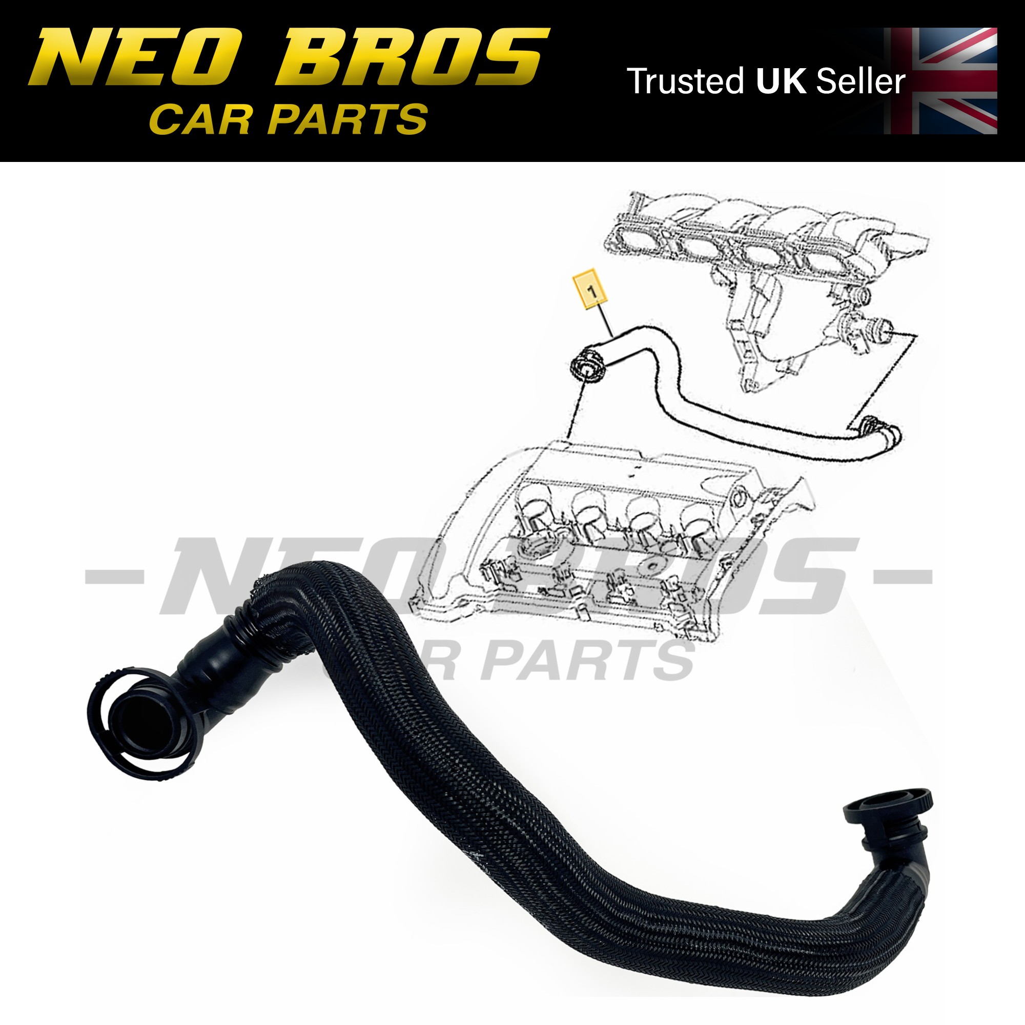Mini R55 R56 R57 R58 R59 R60 R61 N12 N16 One Cooper Breather Hose to Valve Cover