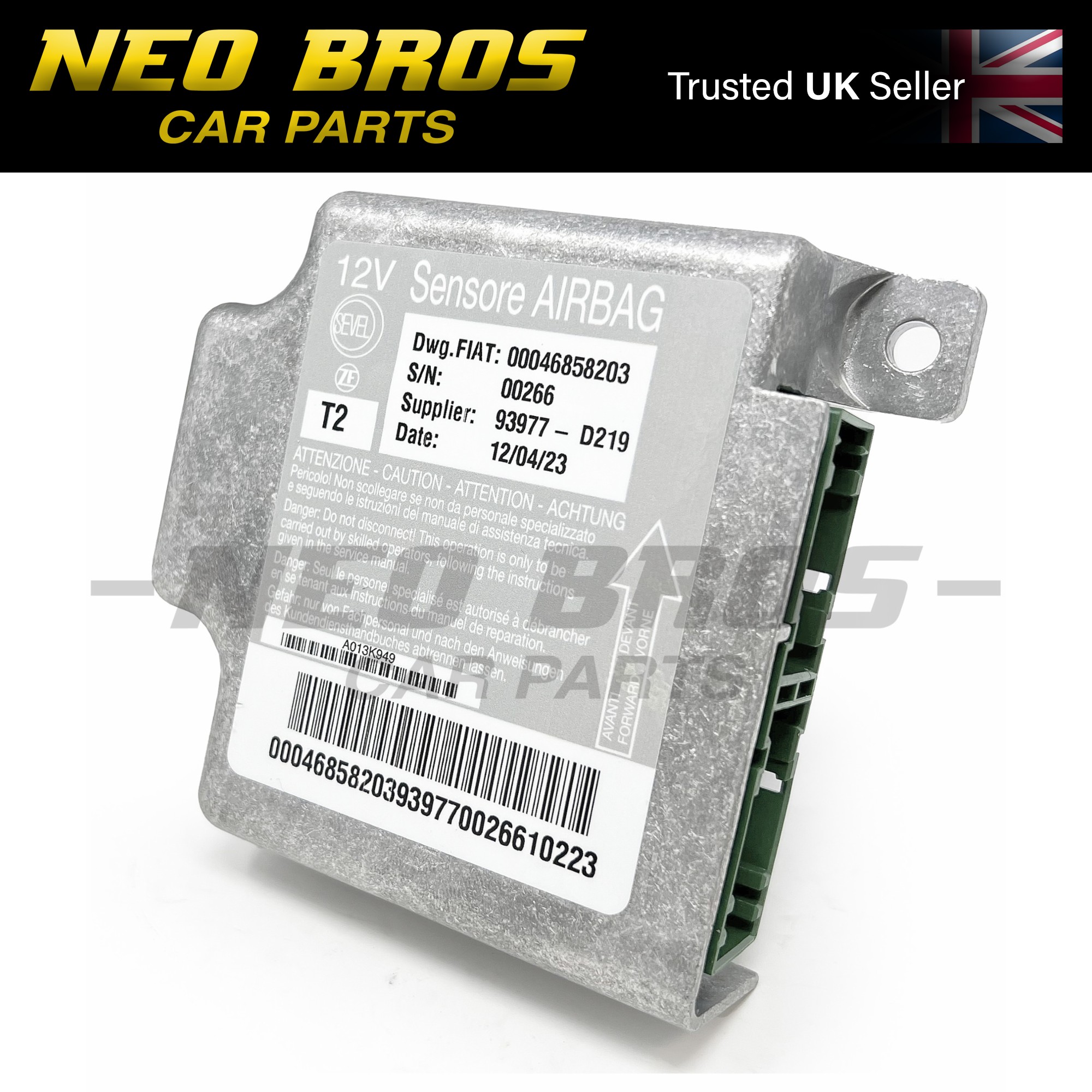 OE Airbag ECU Control Module Unit Fiat Ducato 11/12/2015 on- 46858203