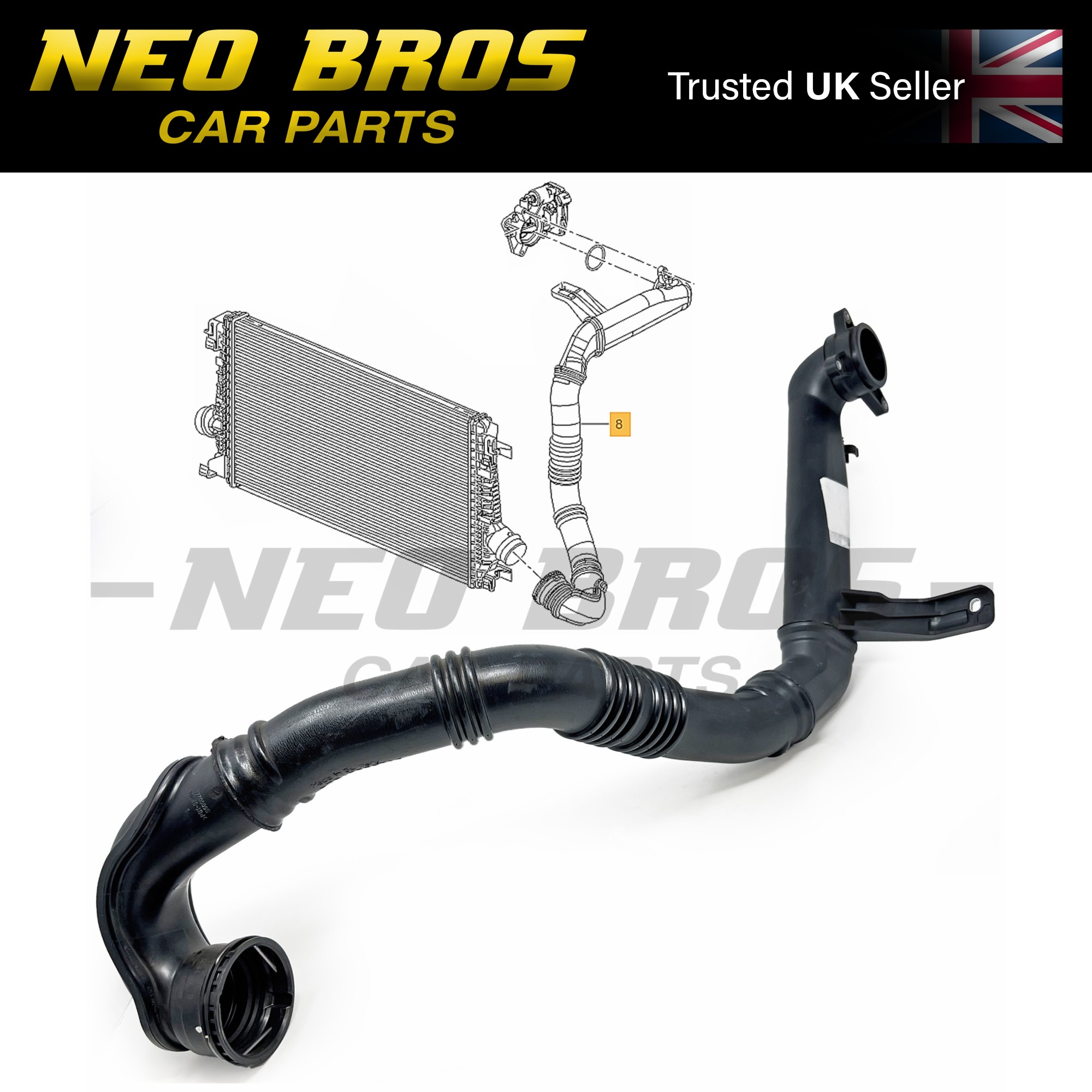 OE Left Intercooler Hose Pipe Vauxhall Astra J 10-20 2.0