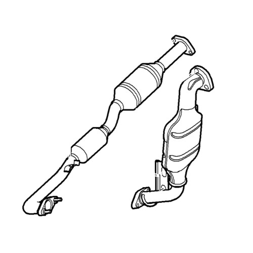 Recycled Genuine Saab Twin Catalytic Converter 93167224, 5321195
