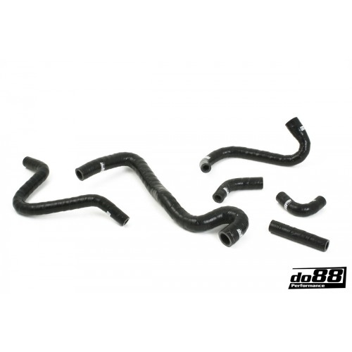 DO88 Crankcase vent hoses Silicone Black Saab 9-5 98-03 & 9-3 00-02