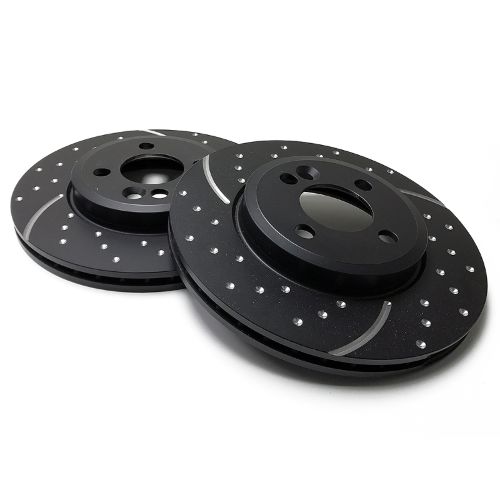 EBC Grooved & Dimpled Front Brake Discs Pair 34116858651