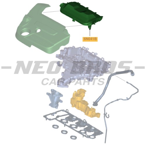 OE Fuel Injector Protective Engine Cover Trim Panel, Citroen Ford