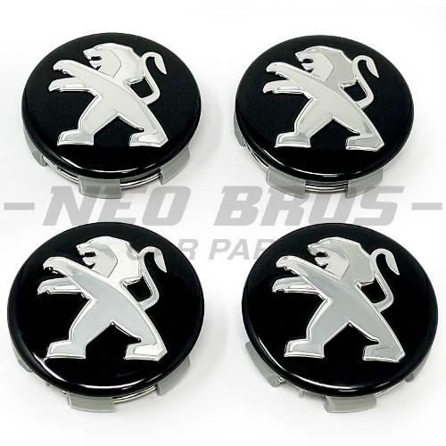 OE Wheel Centre Badge Emblem Set (x4), 60mm, Peugeot 1622961980