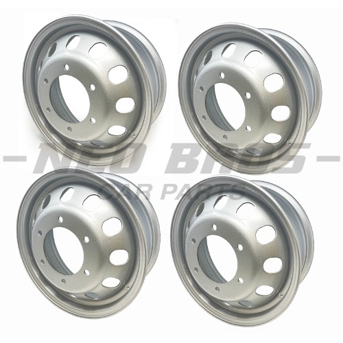 OE 4x 6.0 x 16" Inch Rear Steel (SET) for Double Wheel, Ford Transit Mk 8 & 9 14- 2520363