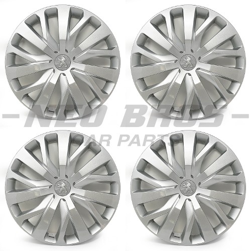 4x OE 16 " Inch Wheel Trim Hub Cap Covers, Peugeot Partner Tepee 18- 98165386TW